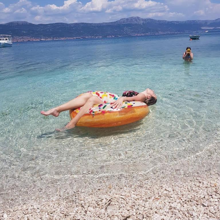 Ferienwohnung In Arbanija Mit Meerblick, Balkon, Klimaanlage, W-Lan 5137-1 Trogir Bagian luar foto